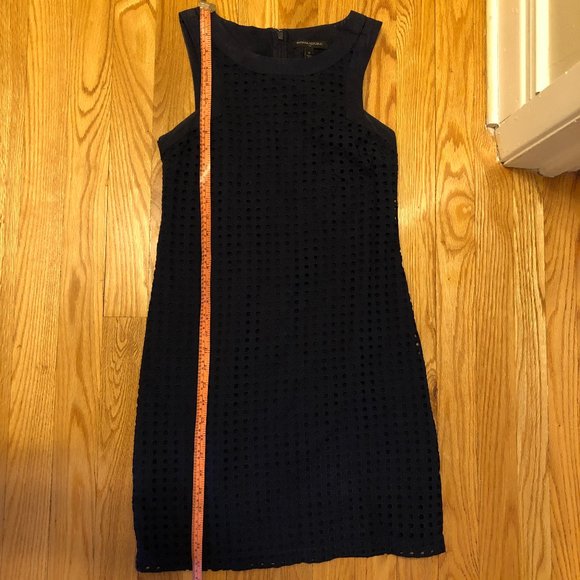 Banana Republic Navy Blue Eyelet Dress - Picture 6 of 7